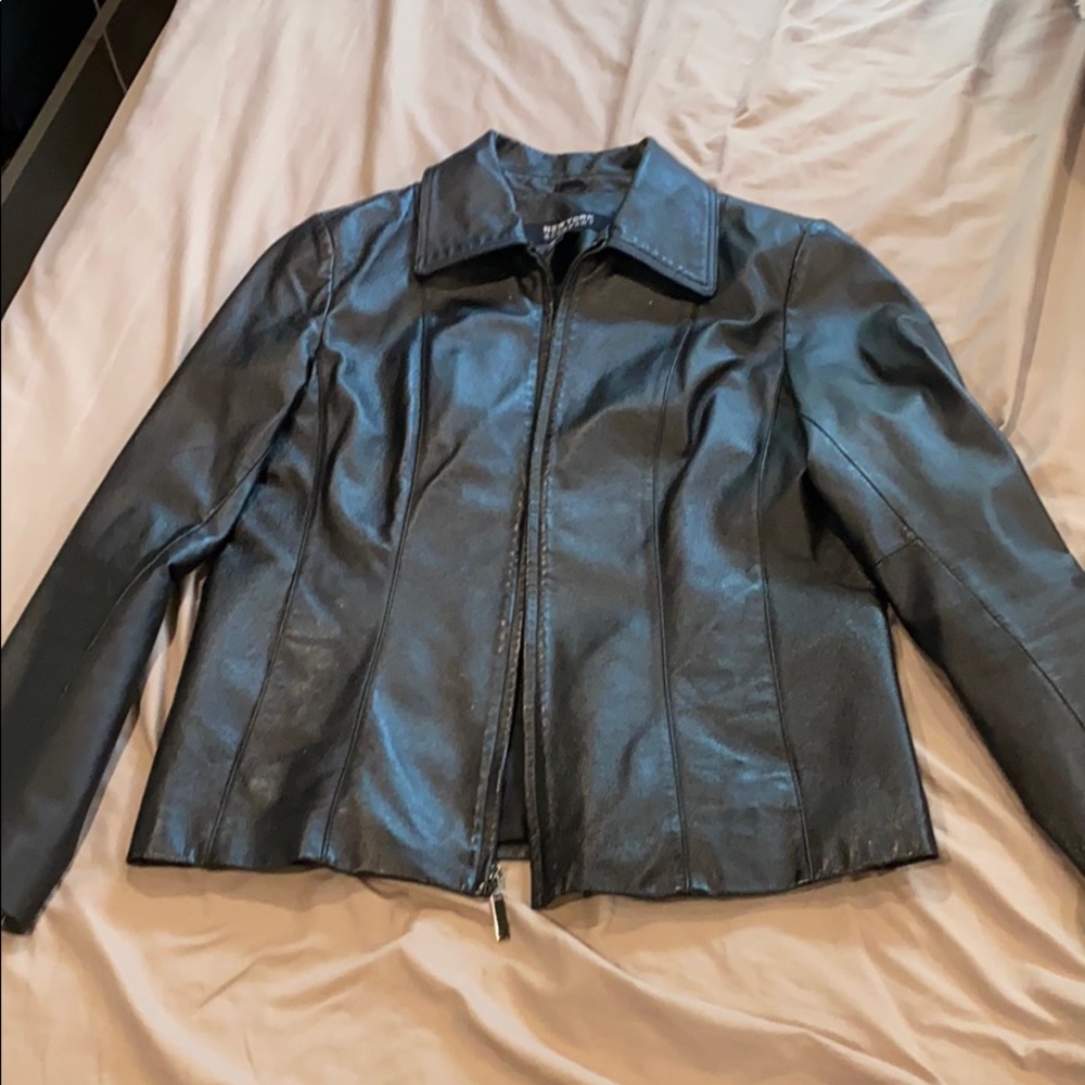 New York and company genuine leather jacket